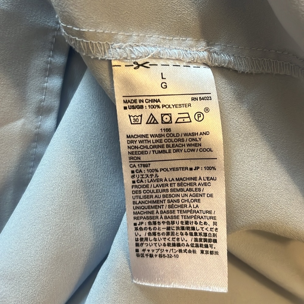 Banana Republic Light Blue Relaxed Fit Top Blouse Shirt Size Large - Picture 7 of 7